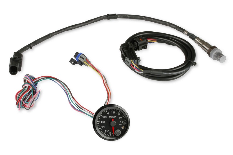 Holley EFI Black Air/Fuel ratio Analog Display Gauge-Sensor Kit - Click Image to Close